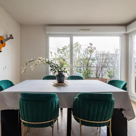 Tranquil 3bd Flat W Chic Patiobnfolympiades アパート