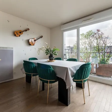 Tranquil 3bd Flat W Chic Patiobnfolympiades パリ